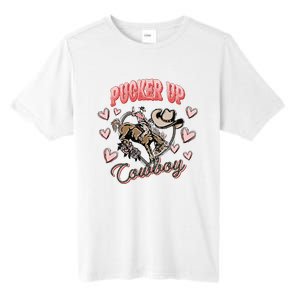 Retro Groovy Howdy Valentines Cowboy Hat Pucker Up! Tall Fusion ChromaSoft Performance T-Shirt