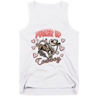 Retro Groovy Howdy Valentines Cowboy Hat Pucker Up! Tank Top