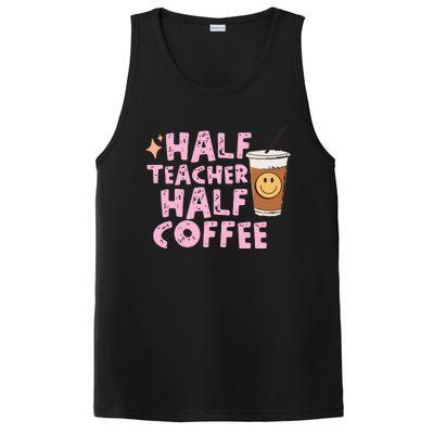 Retro Groovy Half Teacher Half Coffee Happy Teachers Day PosiCharge Competitor Tank