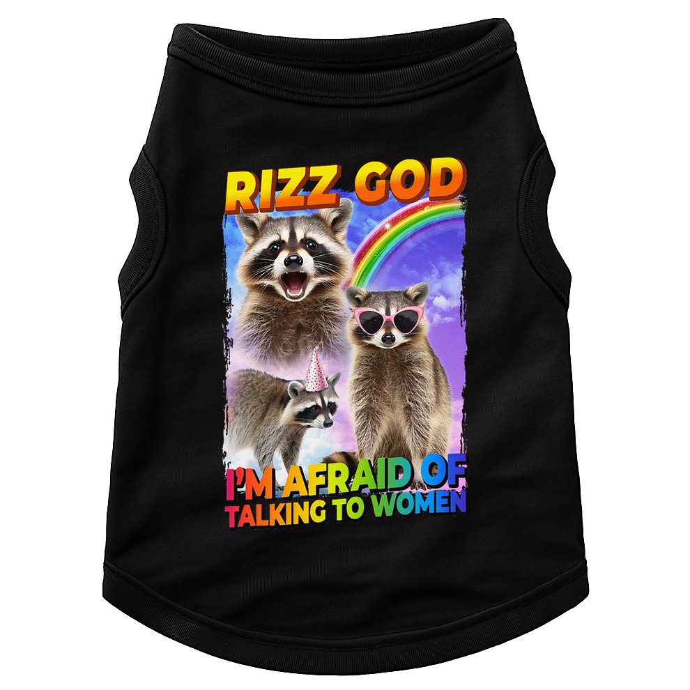 Rizz God IM Afraid Of Talking To Women Doggie Tank