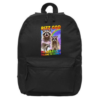 Rizz God IM Afraid Of Talking To Women 16 in Basic Backpack
