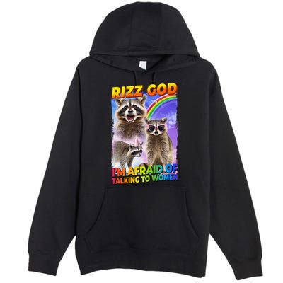 Rizz God IM Afraid Of Talking To Women Premium Pullover Hoodie