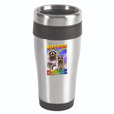 Rizz God IM Afraid Of Talking To Women 16oz Travel Tumbler
