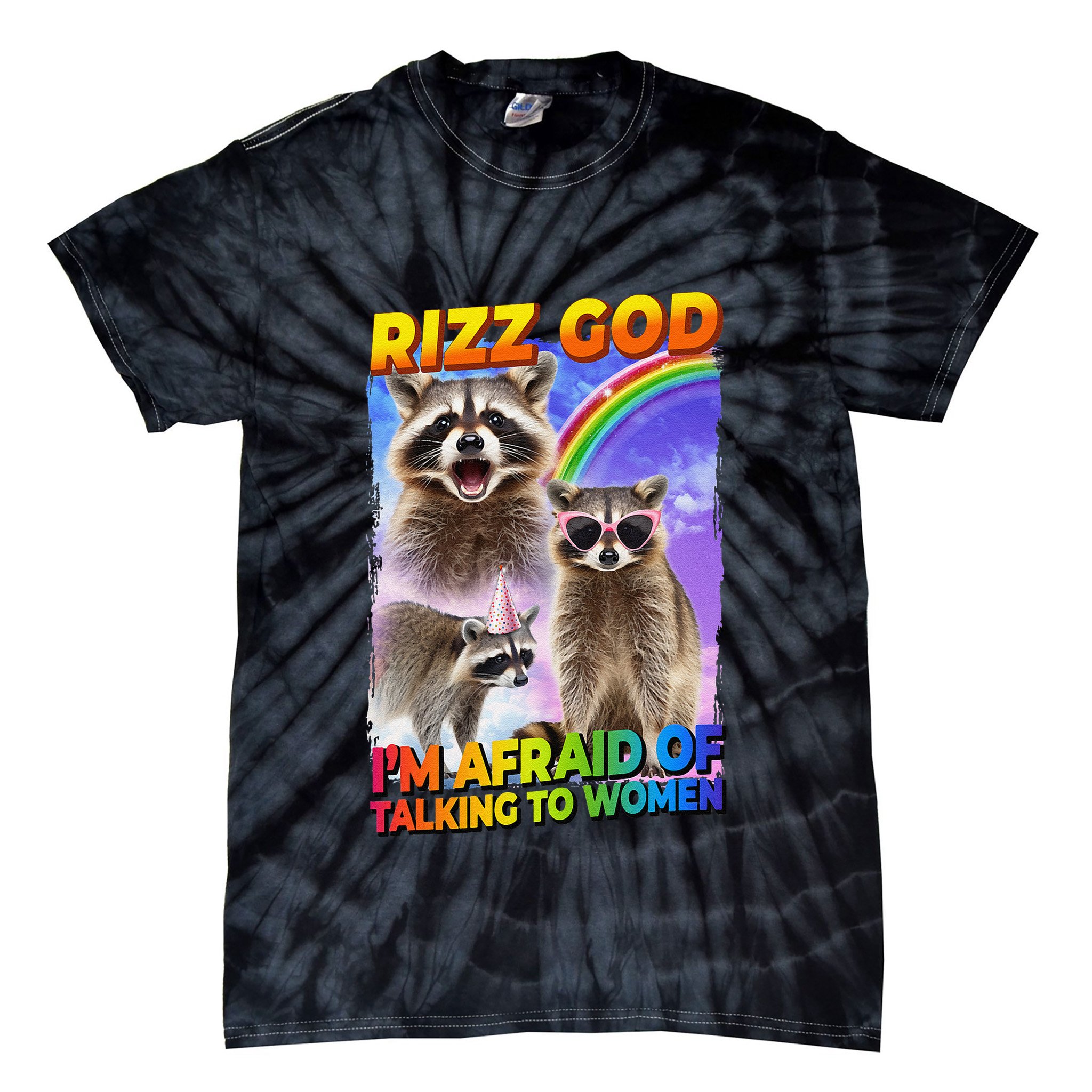 Rizz God IM Afraid Of Talking To Women Tie-Dye T-Shirt
