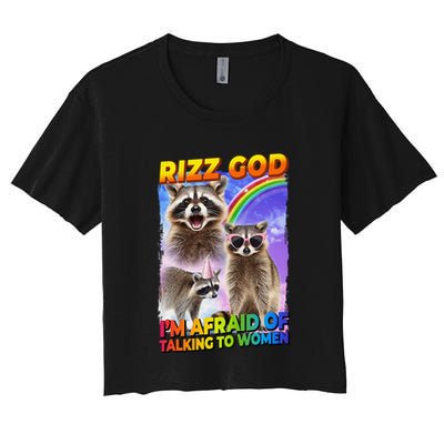 Rizz God IM Afraid Of Talking To Women Crop Top