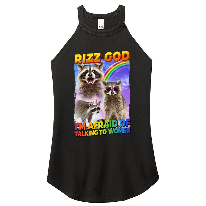 Rizz God IM Afraid Of Talking To Women Women's Perfect Tri Rocker Tank