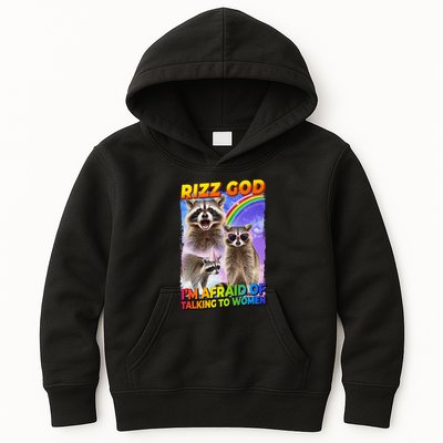 Rizz God IM Afraid Of Talking To Women Kids Hoodie