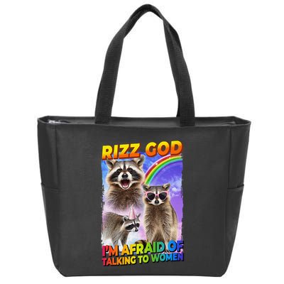 Rizz God IM Afraid Of Talking To Women Zip Tote Bag