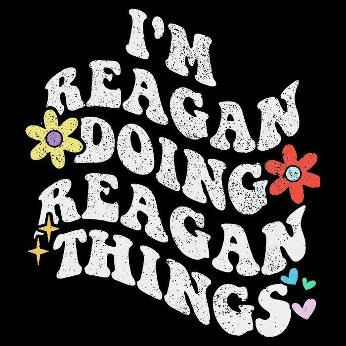 Retro Groovy Im Reagan Doing Reagan Things Funny Mother's Baby Bodysuit