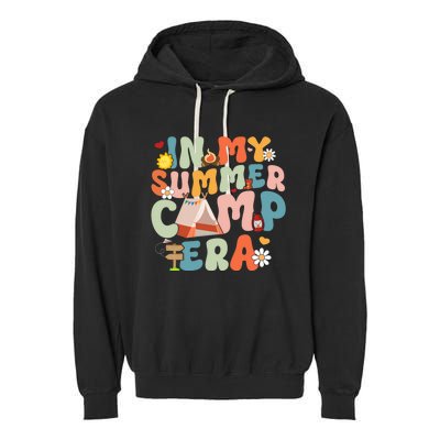 Retro Groovy In My Summer Camp Era Summer Camp Camping Funny Christmas In July Garment-Dyed Fleece Hoodie