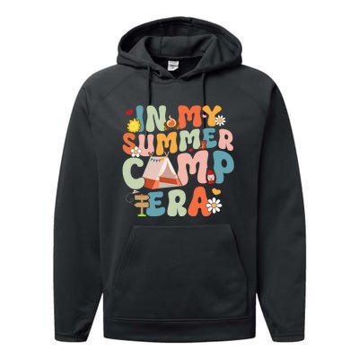 Retro Groovy In My Summer Camp Era Summer Camp Camping Funny Christmas In July Performance Fleece Hoodie