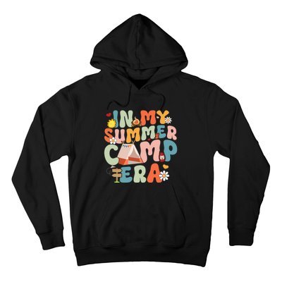 Retro Groovy In My Summer Camp Era Summer Camp Camping Funny Christmas In July Hoodie