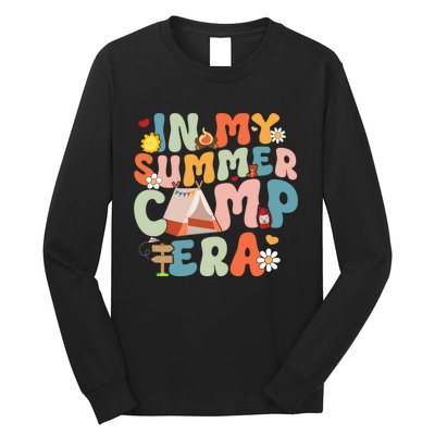 Retro Groovy In My Summer Camp Era Summer Camp Camping Funny Christmas In July Long Sleeve Shirt