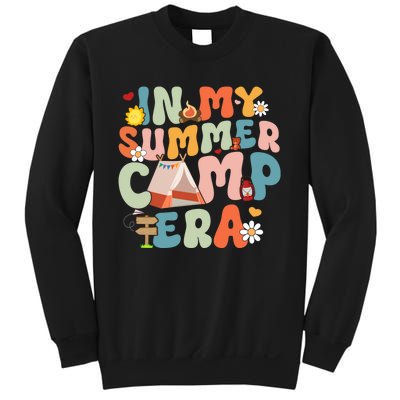 Retro Groovy In My Summer Camp Era Summer Camp Camping Funny Christmas In July Sweatshirt