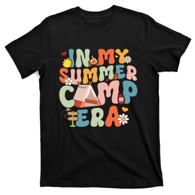 Retro Groovy In My Summer Camp Era Summer Camp Camping Funny Christmas In July T-Shirt