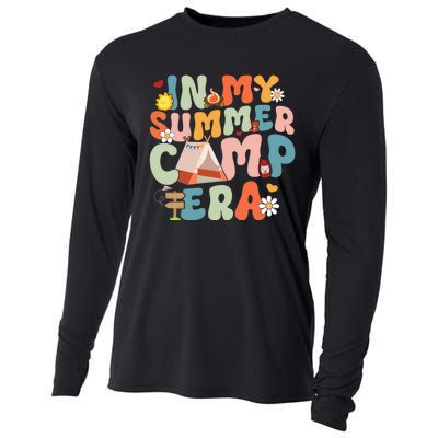 Retro Groovy In My Summer Camp Era Summer Camp Camping Funny Christmas In July Cooling Performance Long Sleeve Crew