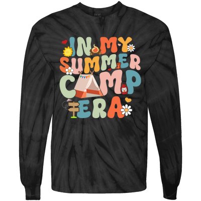 Retro Groovy In My Summer Camp Era Summer Camp Camping Funny Christmas In July Tie-Dye Long Sleeve Shirt