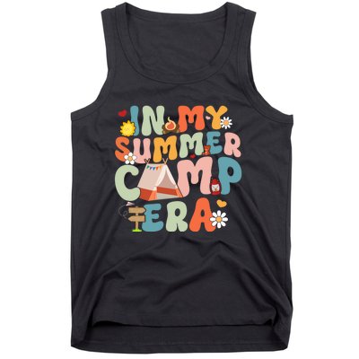 Retro Groovy In My Summer Camp Era Summer Camp Camping Funny Christmas In July Tank Top