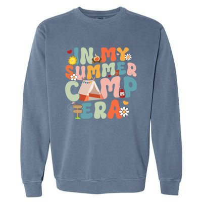 Retro Groovy In My Summer Camp Era Summer Camp Camping Funny Christmas In July Garment-Dyed Sweatshirt