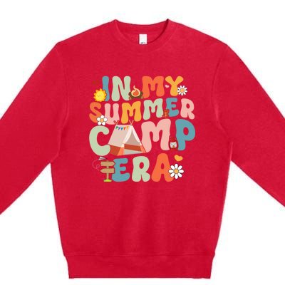 Retro Groovy In My Summer Camp Era Summer Camp Camping Funny Christmas In July Premium Crewneck Sweatshirt