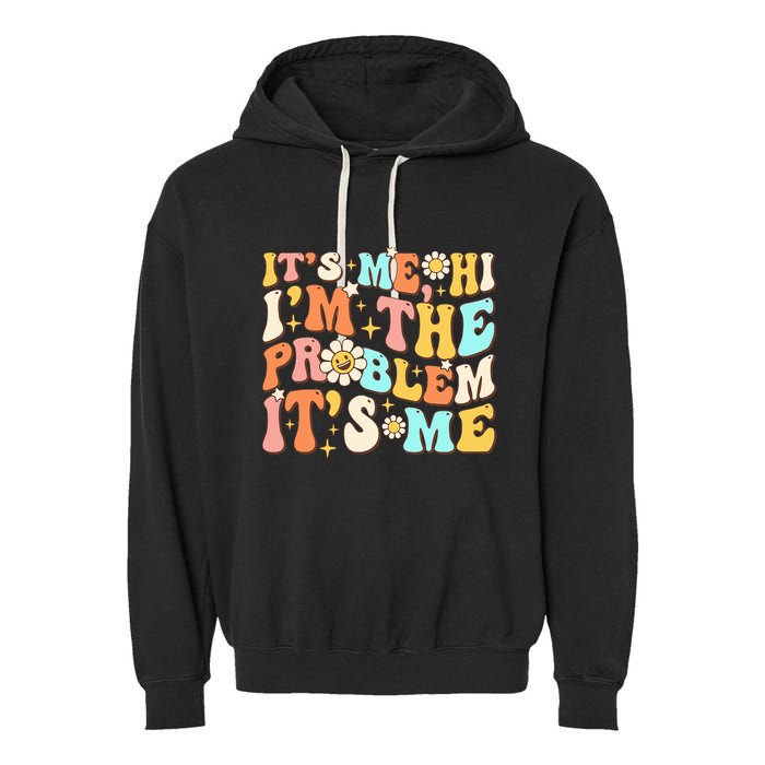 Retro Groovy I'm A Problem Sarcasm Humor Funny Cute Garment-Dyed Fleece Hoodie