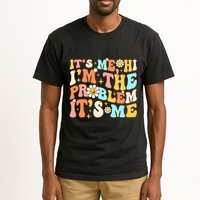 Retro Groovy I'm A Problem Sarcasm Humor Funny Cute Tall T-Shirt