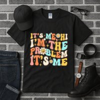Retro Groovy I'm A Problem Sarcasm Humor Funny Cute Tall T-Shirt