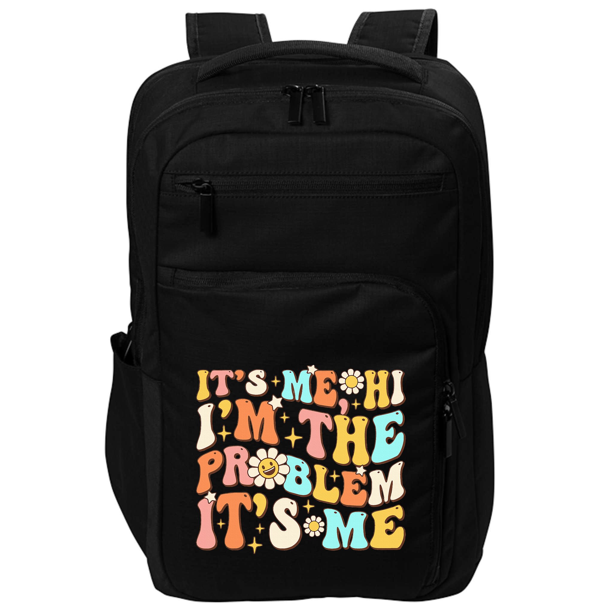 Retro Groovy I'm A Problem Sarcasm Humor Funny Cute Impact Tech Backpack