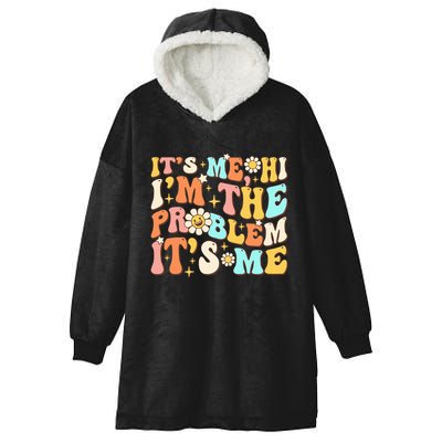 Retro Groovy I'm A Problem Sarcasm Humor Funny Cute Hooded Wearable Blanket
