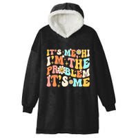 Retro Groovy I'm A Problem Sarcasm Humor Funny Cute Hooded Wearable Blanket