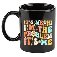 Retro Groovy I'm A Problem Sarcasm Humor Funny Cute 11oz C Handle Ceramic Mug