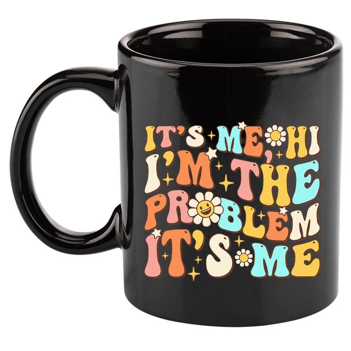Retro Groovy I'm A Problem Sarcasm Humor Funny Cute 11oz C Handle Ceramic Mug