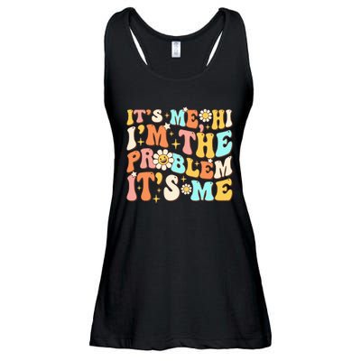 Retro Groovy I'm A Problem Sarcasm Humor Funny Cute Ladies Essential Flowy Tank