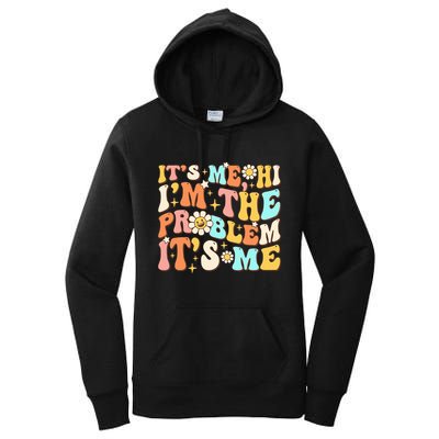 Retro Groovy I'm A Problem Sarcasm Humor Funny Cute Women's Pullover Hoodie