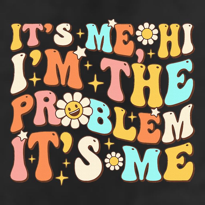 Retro Groovy I'm A Problem Sarcasm Humor Funny Cute Premium Pullover Hoodie