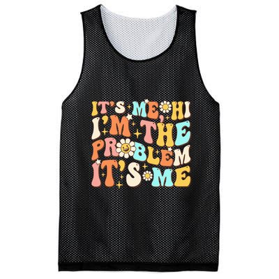 Retro Groovy I'm A Problem Sarcasm Humor Funny Cute Mesh Reversible Basketball Jersey Tank