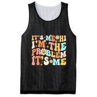 Retro Groovy I'm A Problem Sarcasm Humor Funny Cute Mesh Reversible Basketball Jersey Tank