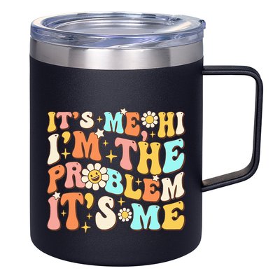 Retro Groovy I'm A Problem Sarcasm Humor Funny Cute 12oz Stainless Steel Coffee Mug