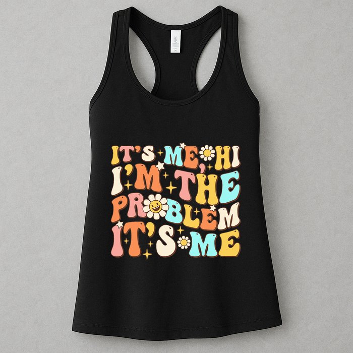 Retro Groovy I'm A Problem Sarcasm Humor Funny Cute Womens Tank Top