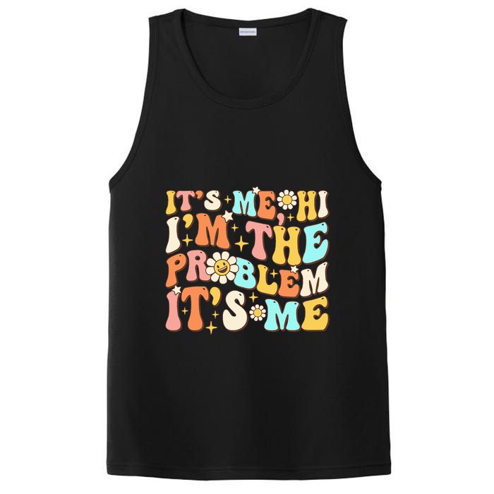 Retro Groovy I'm A Problem Sarcasm Humor Funny Cute PosiCharge Competitor Tank