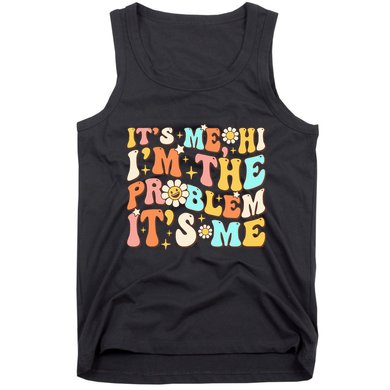 Retro Groovy I'm A Problem Sarcasm Humor Funny Cute Tank Top