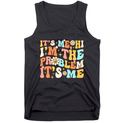 Retro Groovy I'm A Problem Sarcasm Humor Funny Cute Tank Top
