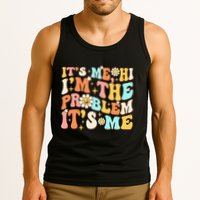Retro Groovy I'm A Problem Sarcasm Humor Funny Cute Tank Top
