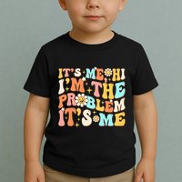 Retro Groovy I'm A Problem Sarcasm Humor Funny Cute Toddler T-Shirt