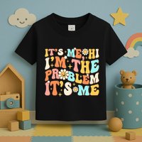 Retro Groovy I'm A Problem Sarcasm Humor Funny Cute Toddler T-Shirt