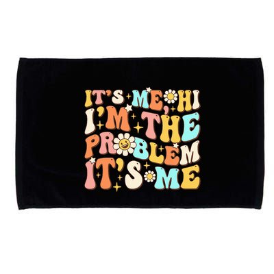 Retro Groovy I'm A Problem Sarcasm Humor Funny Cute Microfiber Hand Towel