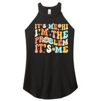 Retro Groovy I'm A Problem Sarcasm Humor Funny Cute Women’s Perfect Tri Rocker Tank