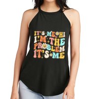 Retro Groovy I'm A Problem Sarcasm Humor Funny Cute Women's Perfect Tri Rocker Tank