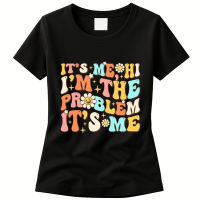 Retro Groovy I'm A Problem Sarcasm Humor Funny Cute Womens T-Shirt