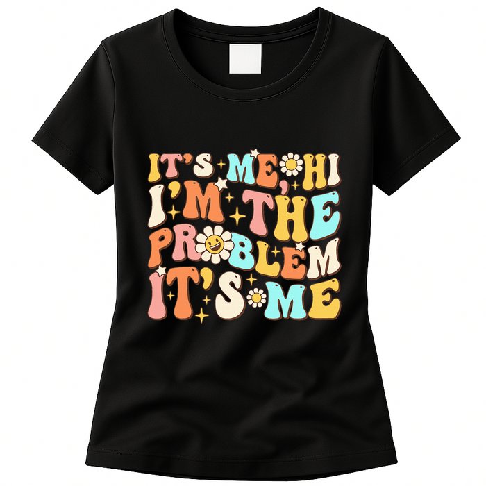 Retro Groovy I'm A Problem Sarcasm Humor Funny Cute Womens T-Shirt